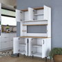 Hanah Home Armario Multiusos Nogal y Blanco JE176 - 3398